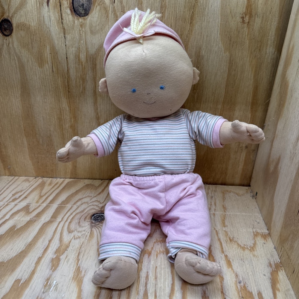 Pottery Barn Kids Soft Baby Doll Gretta Cloth Removable Clothes Pink Nursery Toy